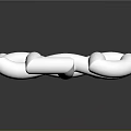 Shiny Silver Intertwined Metal Knot With Glossy Surface And Black Background 3d model
