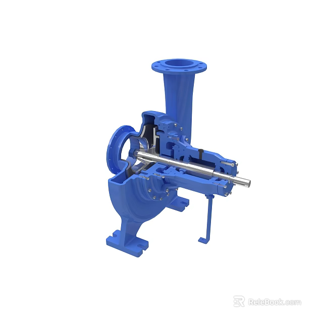 Blue Industrial Mechanical Valve Equipment With Handwheel And Metal Structural Components 3d model 