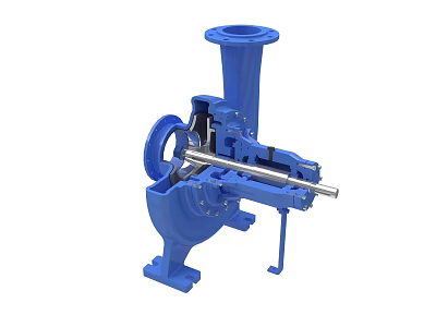 Blue Industrial Mechanical Valve Equipment With Handwheel And Metal Structural Components 3d model