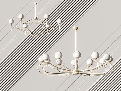 Modern chandelier 3d model