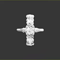 Elegant Diamond Ring With Intricate Design And Sparkling Gemstones On Silver Band
