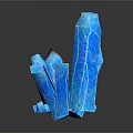 Blue Crystal Cluster Decorative Household Item With Multiple Long Prisms And Reflection