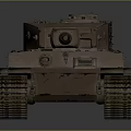 Military Tank With Long Cannon Metallic Armor Heavy Tracks And 3D Render