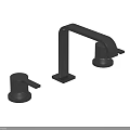 Modern Black Two Handle Faucet with Sleek Design and Elegant Finish