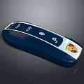 Modern Blue And Silver Car Key With Porsche Logo And Functional Buttons