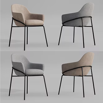 Modern Dining Chair Single Chair 3d model