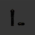 CAL.45 Tactical Pistol With Black And Yellow Finish And Detachable Magazine