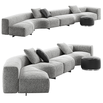 Modern Minotti Multi-Person Sofa Pillow Shaped Sofa Shaped Sofa 3d model