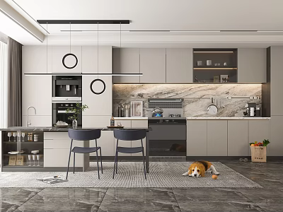 Open Kitchen Modern Kitchen 3d model
