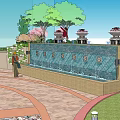 Modern gate entrance sentry box 3d model