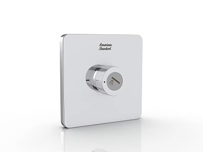 Anova White Switch Panel with Modern Rotary Knob for Home Electrical Use 3d model