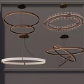 Modern Chandeliers With Circular Rings Multi Layered Design And Crystal Accents 3d model