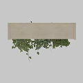 Indoor Garden Decor With Wooden Shelf And Multiple Hanging Green Potted Plants