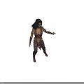 Game Movie Character With Long Black Hair Purple Pink Ornate Outfit And Fantasy Combat Style