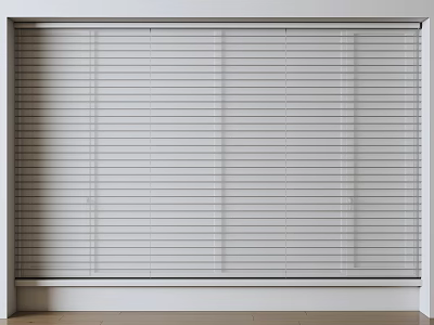 Modern White Horizontal Window Blinds For Home Interior Decoration And Design 3d model