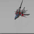 Future Spacecraft Design With Sleek Silver Body Red Accents And Transparent Cockpit