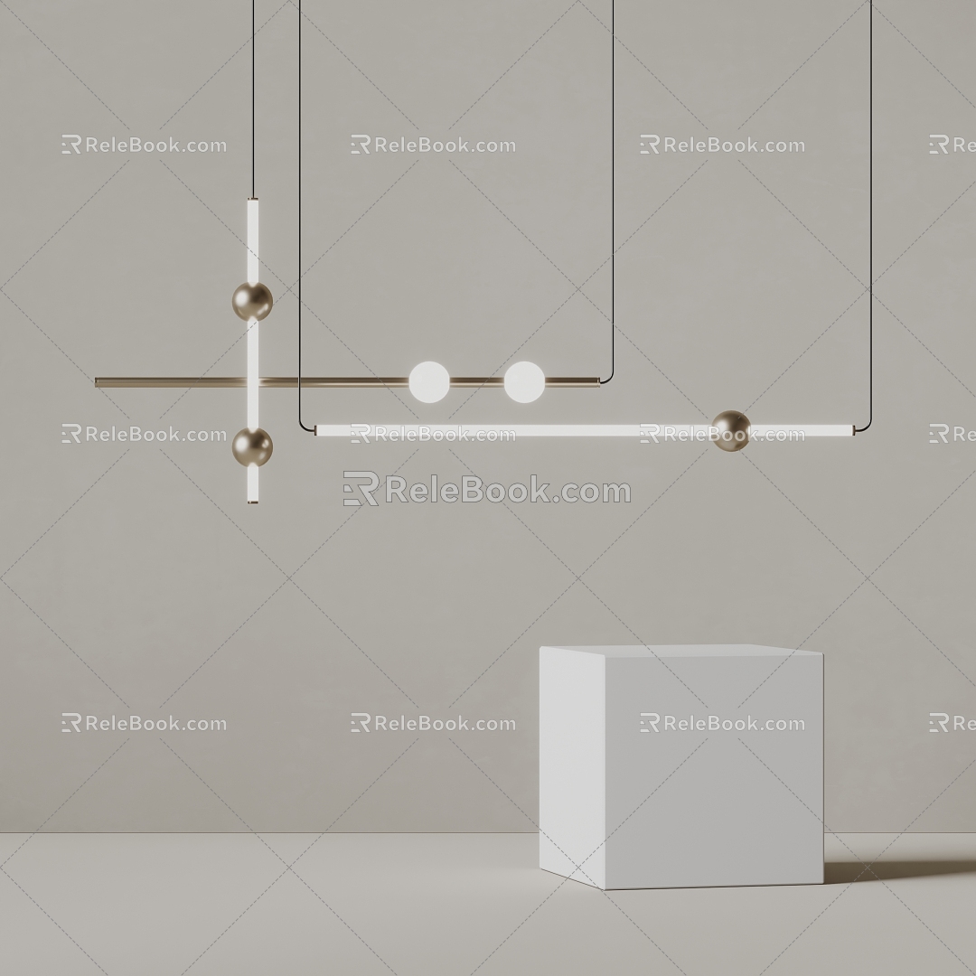 Modern chandelier metal chandelier 3d model