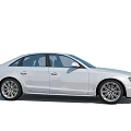 Stylish Silver Audi Sedan Car With Modern Front Grille And Headlights