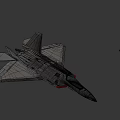 Modern Stealth Fighter Jet With Visible Cockpit And Deployed Landing Gear