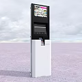 Public Self Service Information Kiosk with Digital Touch Screen Display and User Interface 3d model