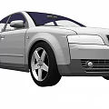 Silver Audi Sedan With Four Doors Classic Design And Alloy Wheels