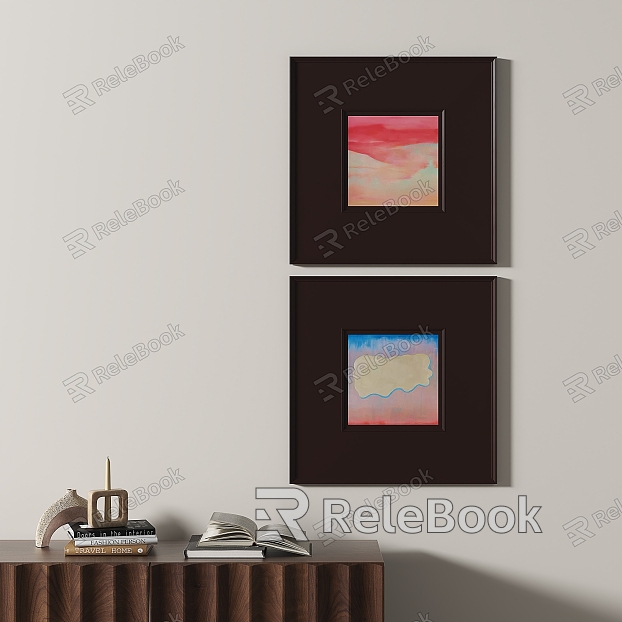 French abstract decorative painting model