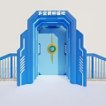 Modern Technology Gate Space Gate Entrance 3d model