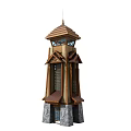 Traditional And Modern Tower Architectural Designs With Pagoda Roofs And Stone Structures