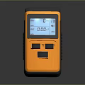 Handheld Digital Device With Orange Black Design LCD Screen And Control Buttons