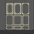 European-style line carving 3d model