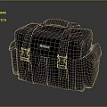 Nikon Gray Camera Bag With Shoulder Strap Handle And Multiple Pockets 3d model