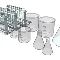 Industrial Equipment Including Laboratory Glassware Test Tube Rack Beakers And Erlenmeyer Flasks