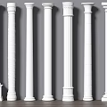 Gypsum Column Decorative Column 3d model
