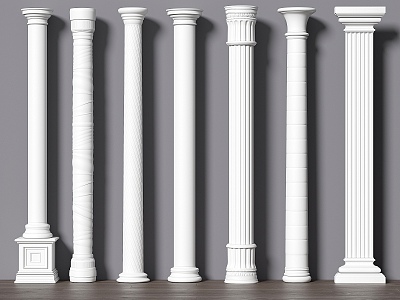 Gypsum Column Decorative Column 3d model