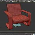 Stylish Modern Single Chair With White Cushion And Metal Armrest Frame