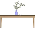 Dining table Rectangular dining table Bar dining table Log dining table 3d model