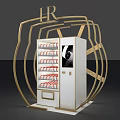 LR Brand Modern Display Shelf with Gold Frame and Multiple Layers for Product
