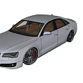 Sleek Audi Silver Luxury Sedan With Modern Design And Alloy Wheels
