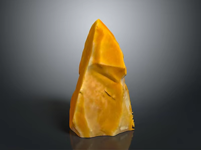 Natural Yellow Stone with Unique Texture and Irregular Shape for Decorative Art Projects 3d model