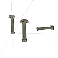 modeling stone pillar 3d model