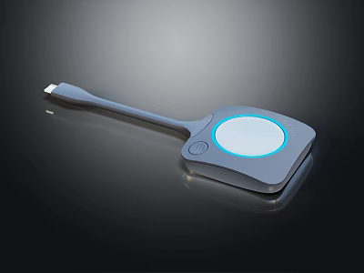 Sleek Computer Wireless Charging Pad with USB C Connector and Modern Design 3d model