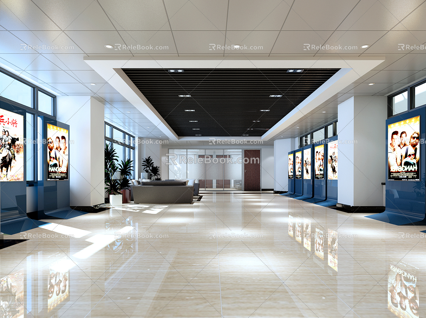 Modern Hall Office Waiting Area model