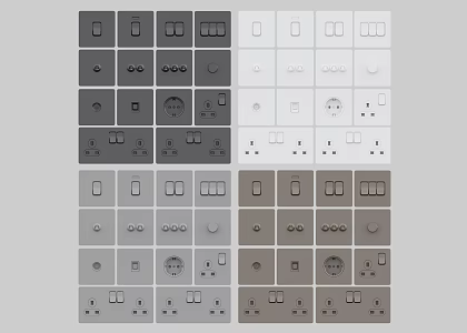 Modern switch socket 3d model