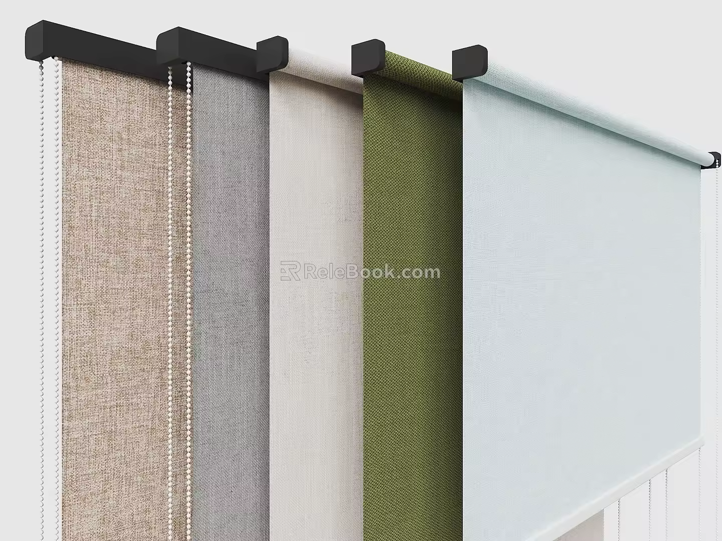 Modern Office Roller Shutter Floor to Floor Window Roller Shutter Roller Shutter Curtain Cloth Blind 3d model