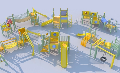 Modern play equipment Children's play equipment 3d model