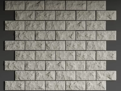 Textured Stone Wall Paneling For Modern Home Interior Design 3d model