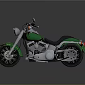 Green Classic Motorcycle With Black Seat Black Wheels And Chrome Accents Design