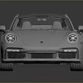 Silver Sports Car With Yellow Wheels Sleek Two Door Design Shiny Finish on Reflective Surface