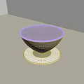 Minimalist Gray Coffee Table With White Circular Base For Modern Living Room