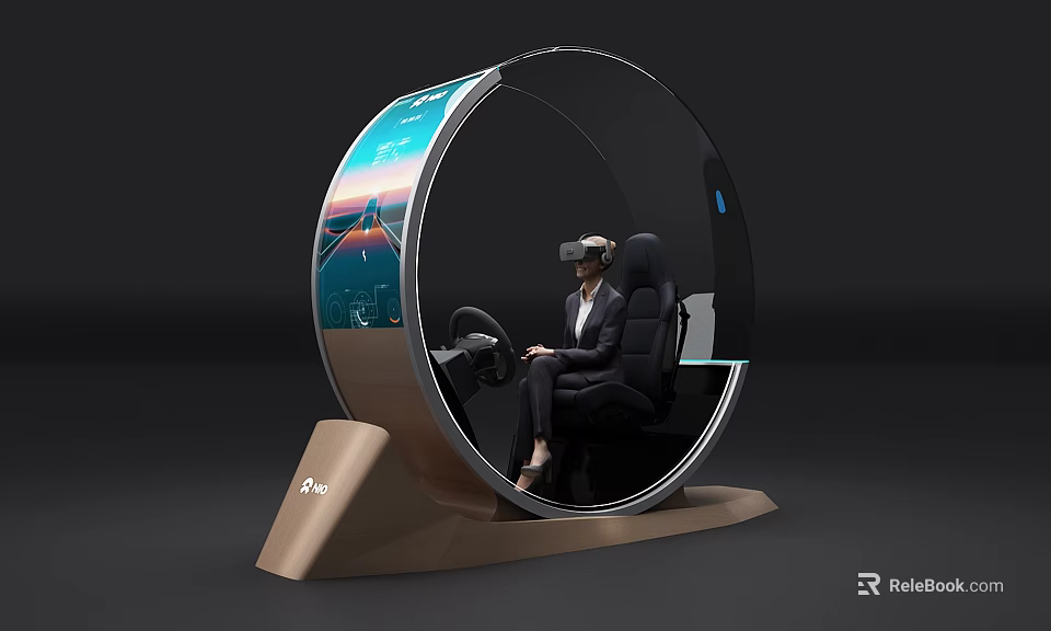 4S Auto Shop VR Driving Simulator With Immersive Customer Test Experience 3d model 